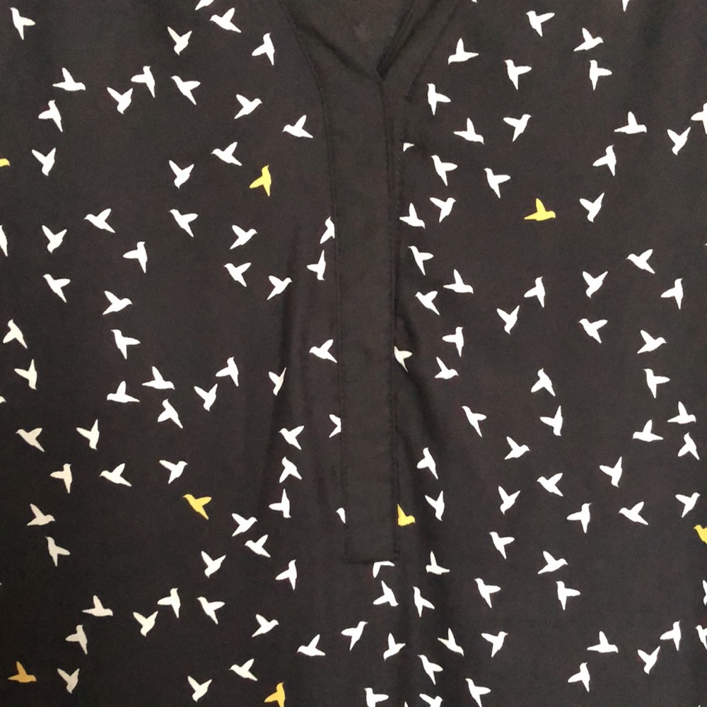 Reitmans bird print roll tab sleeve dress - Picture 6 of 13